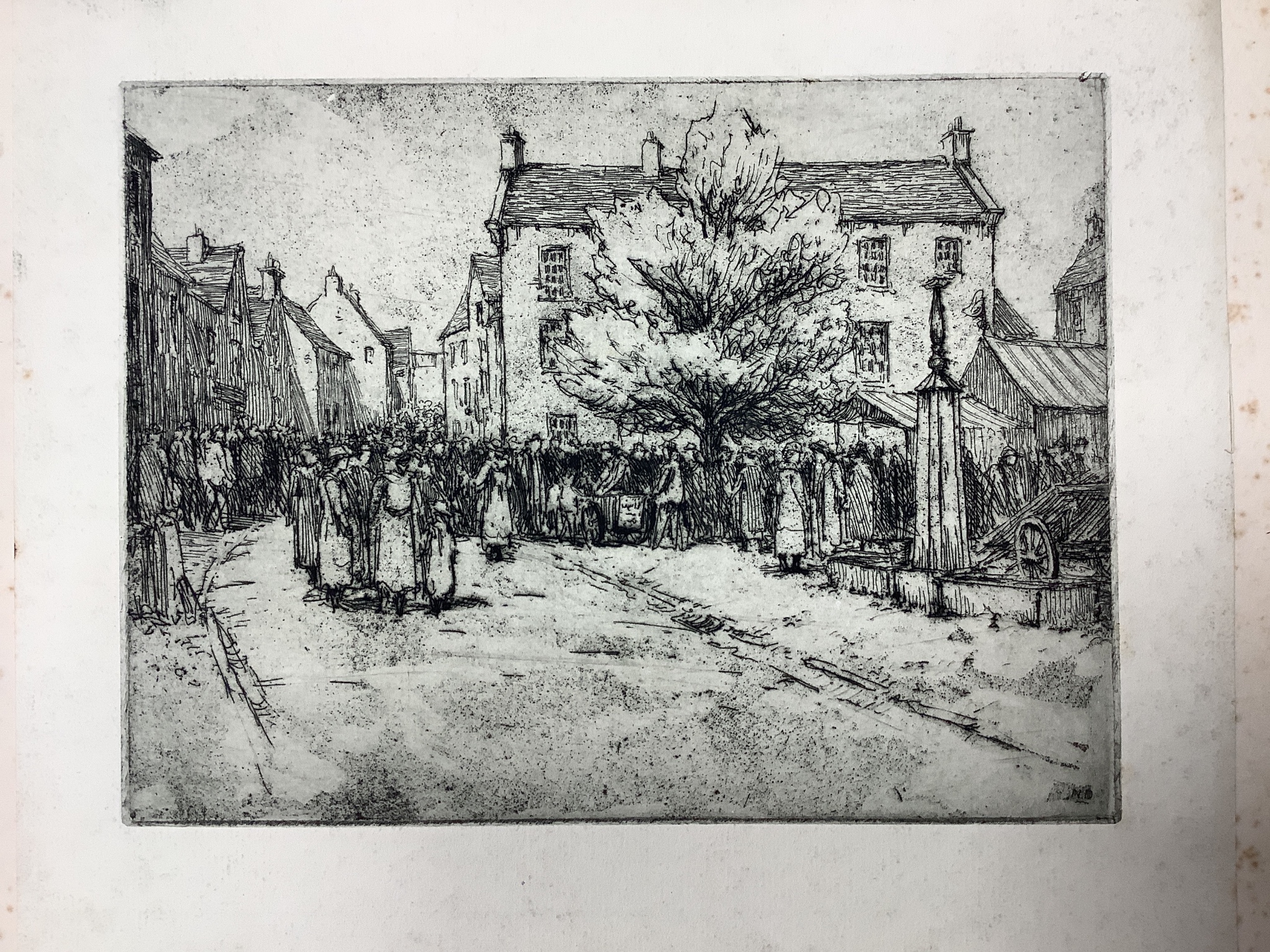 Nelson Dawson (1859-1941), 14 assorted etchings and other prints, all unframed.